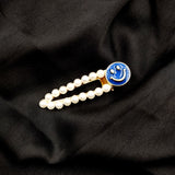 Fine Smiley With Round Pearls Hair Clip