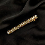 Three Sparkling Stones & Pearls Luxury Hair Clip