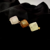 Two White & One Brown Stone Hair Clip