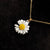 Sweet Pretty Daisy Flower Pendant Necklace