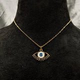 Ancient Egyptian Evil Eye Pendant Necklace