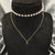 Genuine Round Pearls Double Chain Layer Necklace