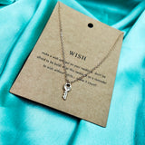 Fabulous Heart Key Pendant Promise Necklace