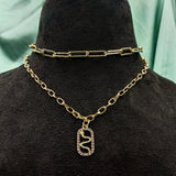 Luxury Snake Pendant Double Chain Necklace