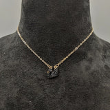 Sparkling Black Swan Chain Necklace