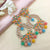 Beautiful Multi Color Stones & Beads Wedding Earrings