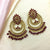 Double Circle With Brown Stones Traditional Style Earrings