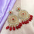 Royal Wedding Look Circle Flower Design Luxury Earrings