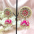 Floral Royal Flower With Sparkle Stones & Jhumka Earrings