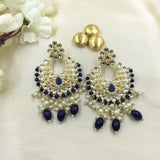 Blue Stones & Beads Indian Traditional Earrings