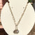 Sparkle Stone Pedant Oval Link Necklace