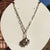 Sparkle Stone Pedant Oval Link Necklace