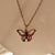 Pretty Butterfly Pendant Long Chain Necklace