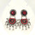 Deep Red & Black Beads Traditional Earring