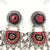 Deep Red & Black Beads Traditional Earring