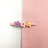 Triple Colorful Flowers Hair Pin