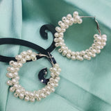 Multi Pearls Beads Hoop Earring