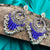 Vivid Blue Beads & Stone Earring