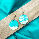 Round Wooden Fashion Hook Earring