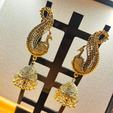 Wonderful Golden Peacock Jhumka Earring