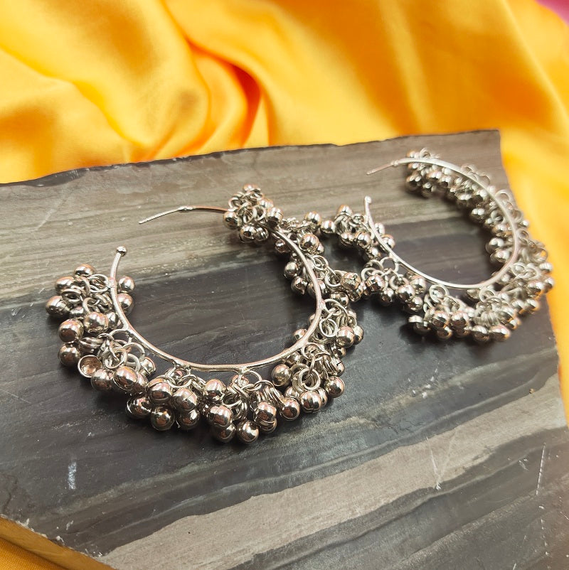 Hoop L hoop earrings/lace weaving/hand-woven/S925 sterling silver earrings/elegant  style - Shop josaccessory Earrings & Clip-ons - Pinkoi