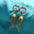 Antique Style Golden Solid Copper Jhumka Earring