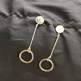 Simple Modern Style Circle & Stick Fashion Earring