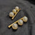Triple Fresh Sea Pearls In Solid Copper Modern Earring