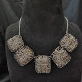 Amazing Handmade Steel Wire Cubes Fashion Necklace