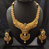 Magnificent South Indian Wedding Style Copper Necklace Set