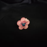 Fine Flower With Mickey Face Kids Ring