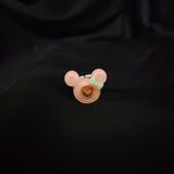 Fine Mickey Mouse Face With Heart & Bow Kids Ring