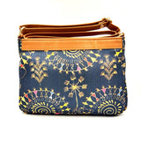 Classy Traditional Blue & Brown Batik Work Sling Bag