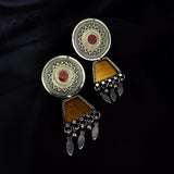 Old Egyptian Style Solid 925 Silver Classy Earring