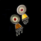 Old Egyptian Style Solid 925 Silver Classy Earring