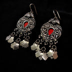 Handmade Art Deco Style Filigree Design In Solid 925 Silver Hook Earring