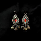Handmade Art Deco Style Filigree Design In Solid 925 Silver Hook Earring