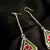 Vintage Twisted Stick With Triangle Dangle Solid 925 Silver Earring