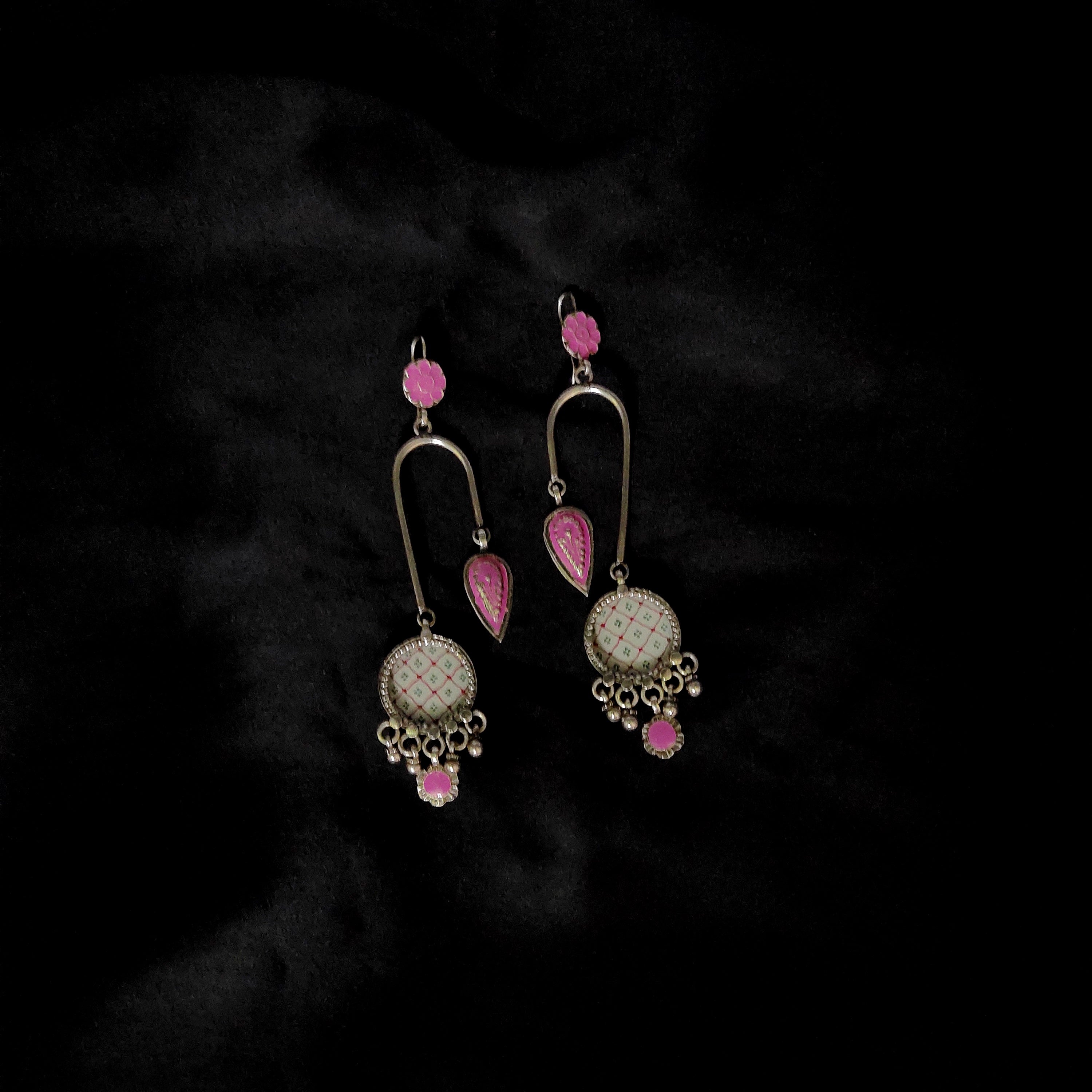 Handmade Unique U Shape Chandelier Style Solid 925 Silver Earring