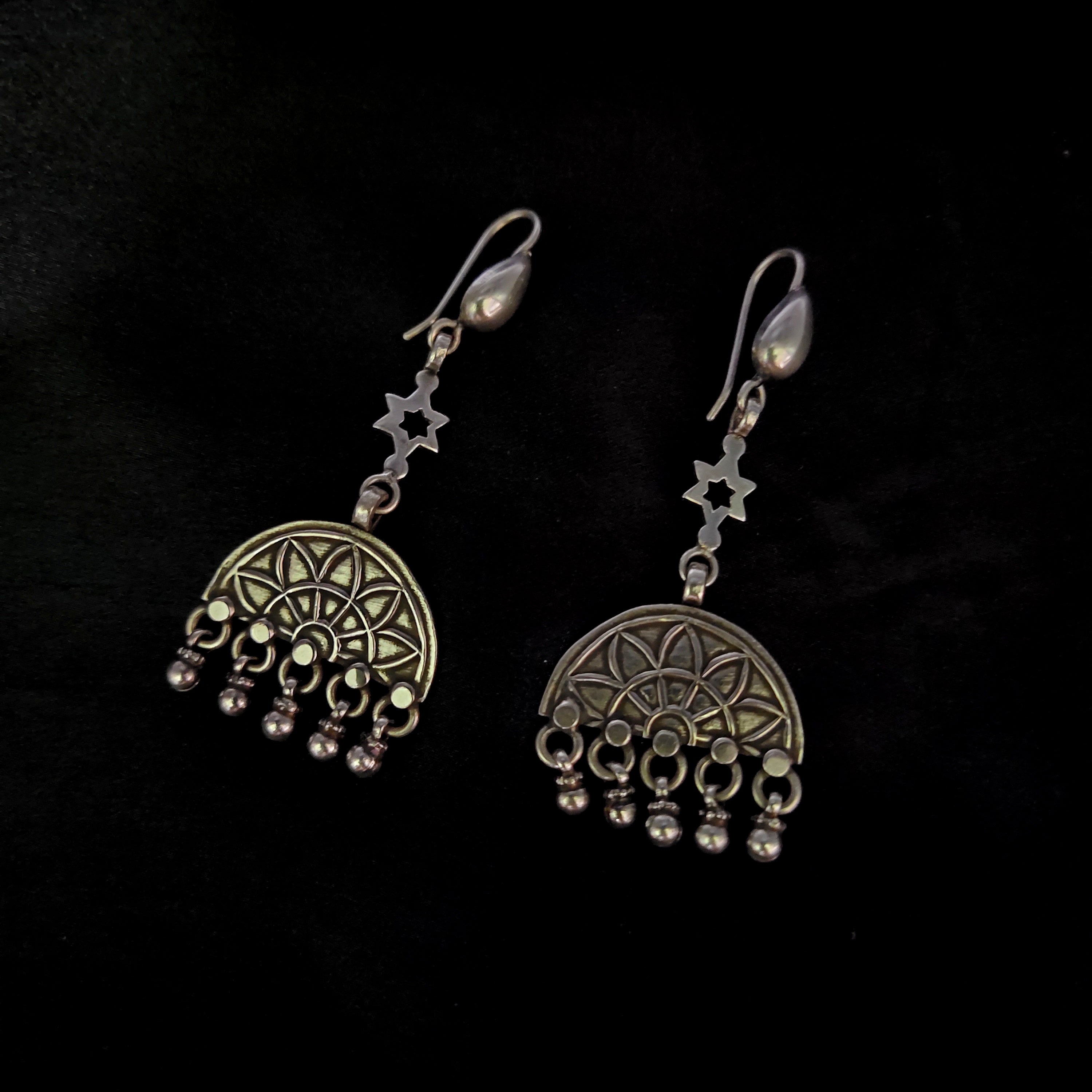 Antique Simple Handmade Ghungroo Solid 925 Silver Hook Earring