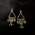 Solid Triangle With Triple Old Devi Maa Print Pure 925 Silver Earring