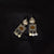 Antique Rajwadi Style Square & Heart Shape Solid 925 Silver Earring
