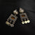 Antique Rajwadi Style Square & Heart Shape Solid 925 Silver Earring