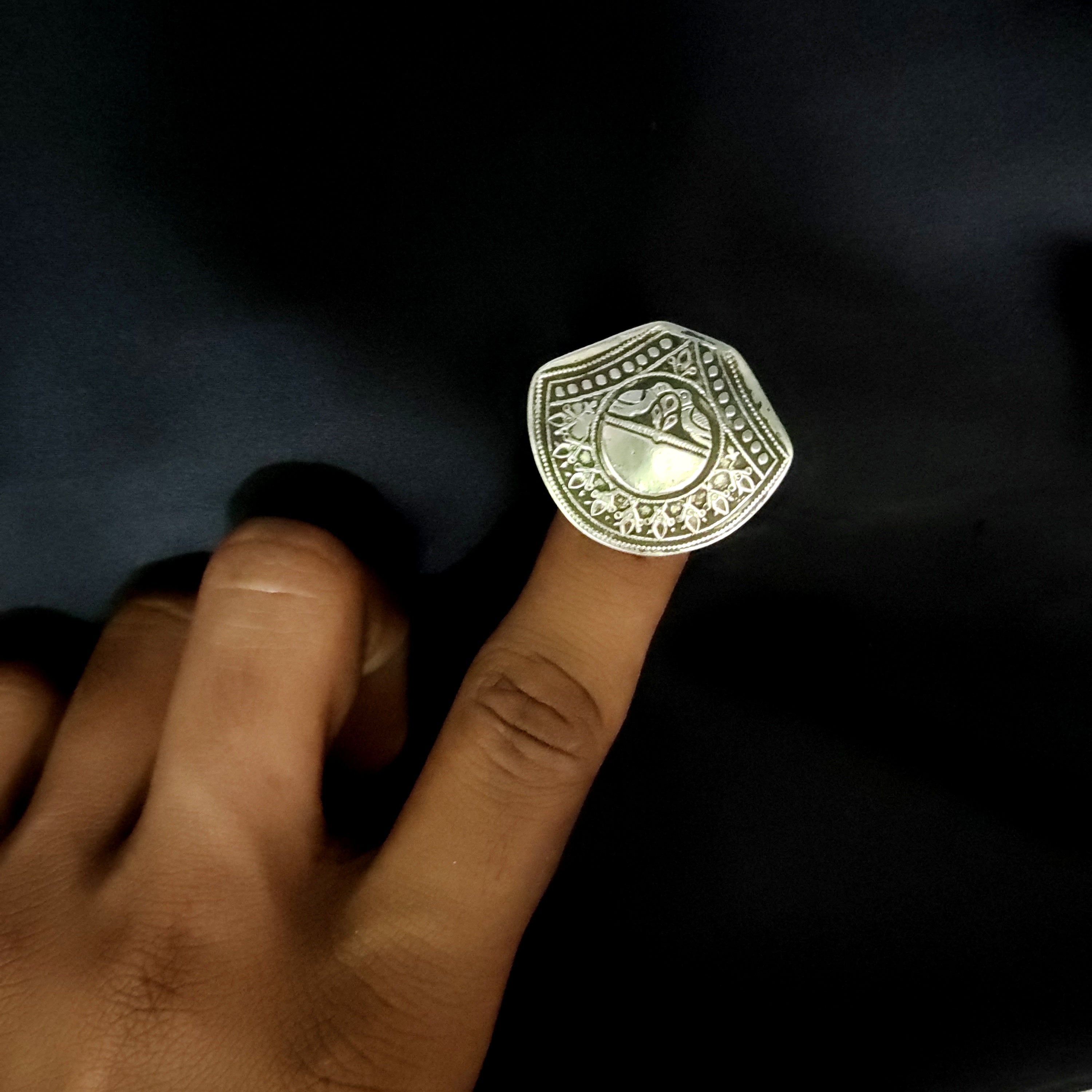 Old Vintage Style Fully Handcrafted Design Solid 925 Silver Adjustable Ring