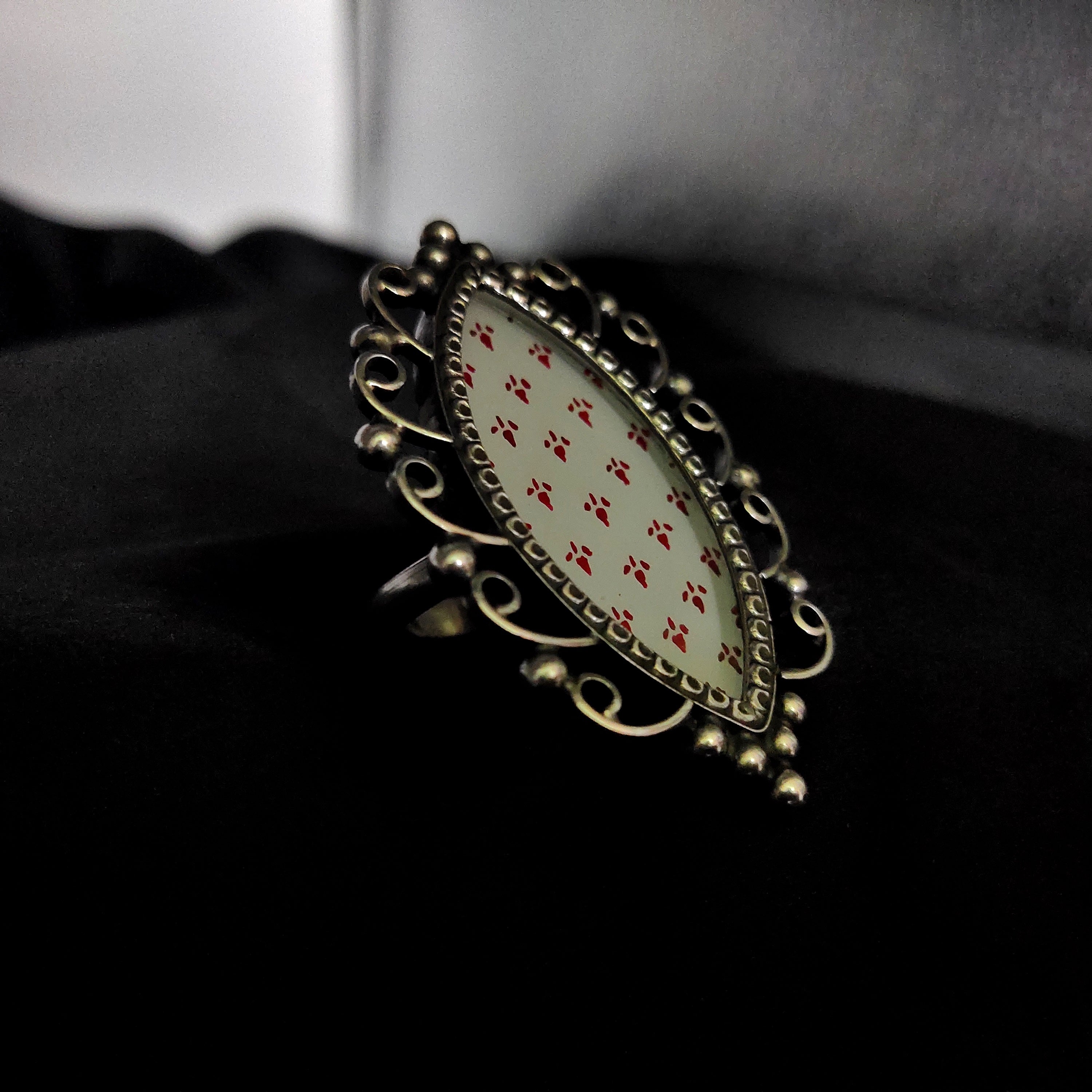 Amazing Antique Marquise Shape Filigree Design Solid 925 Silver Adjustable Ring