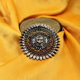 Devi Maa Flower Design Adjustable Ring