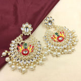 Impressive Royal Peacock With Glory Stones Wedding Earrings