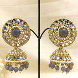 Gorgeous Big Royal Flower With Traditional Jhumka Earrings