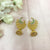 Flower Half Moon Design Sparkle Stone Jhumka Earrings