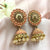 Vintage Flower Design With Classic Jhumka Earrings